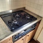 ビルトインコンロをスタンダードタイプにお取換えしました。